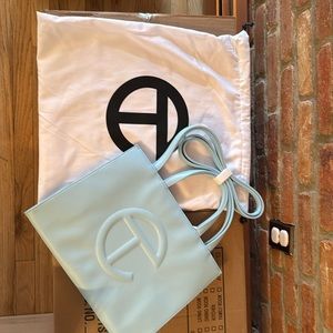 Telfar Medium Pool Blue Shopping Bag NWT